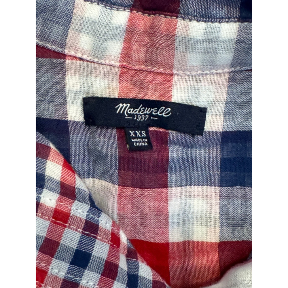 Madewell Emmett Plaid Small Ex-boyfriend Long Sleeve Gingham Button Shir… - Picture 8 of 8